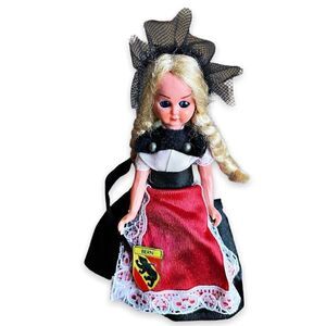 Vintage Swiss Doll Traditional Costume “Bern” Sleepy Eyes